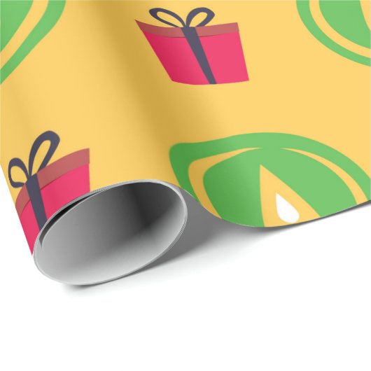 Happy Kwanzaa Kinara Menorah Seven Holiday Pattern Cadeaupapier (Rol Hoek)