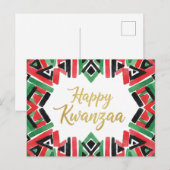 Happy Kwanzaa Kinara Postcard Briefkaart (Voorkant / Achterkant)