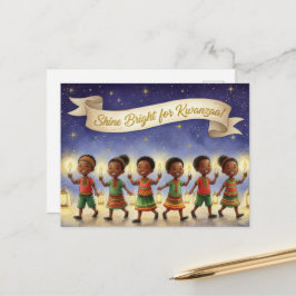 Happy Kwanzaa Kinara Postcard Briefkaart
