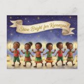 Happy Kwanzaa Kinara Postcard Briefkaart (Voorkant)