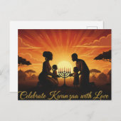 Happy Kwanzaa Kinara Postcard Briefkaart (Voorkant / Achterkant)