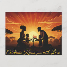 Happy Kwanzaa Kinara Postcard Briefkaart