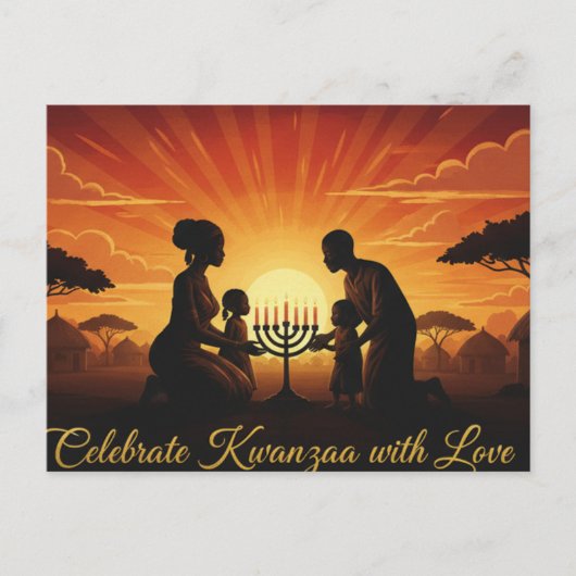Happy Kwanzaa Kinara Postcard Briefkaart (Voorkant)