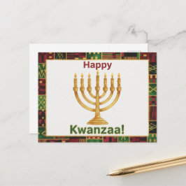 Happy Kwanzaa Kinara Postcard Briefkaart