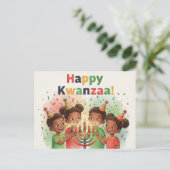 Happy Kwanzaa Kinara Postcard Briefkaart (Staand voorkant)