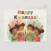 Happy Kwanzaa Kinara Postcard Briefkaart (Voorkant)