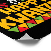 Happy Kwanzaa Kinara Zeven kaarsen Principes van K Poster (Hoek)