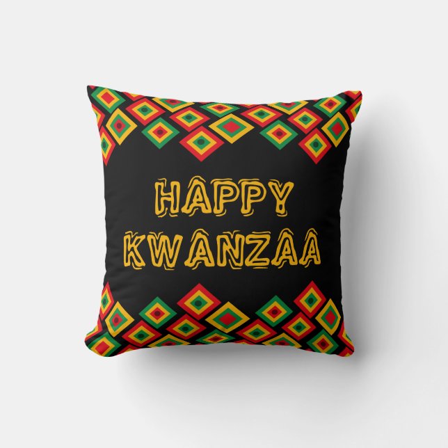 Happy KWANZAA Kussen (Voorkant)
