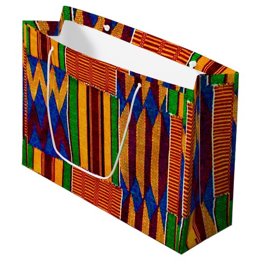 Happy Kwanzaa Large Gift Bag Groot Cadeauzakje (Voorkant Gekanteld)