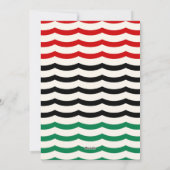 Happy Kwanzaa Modern Stripe Carte photo de vacance (Dos)