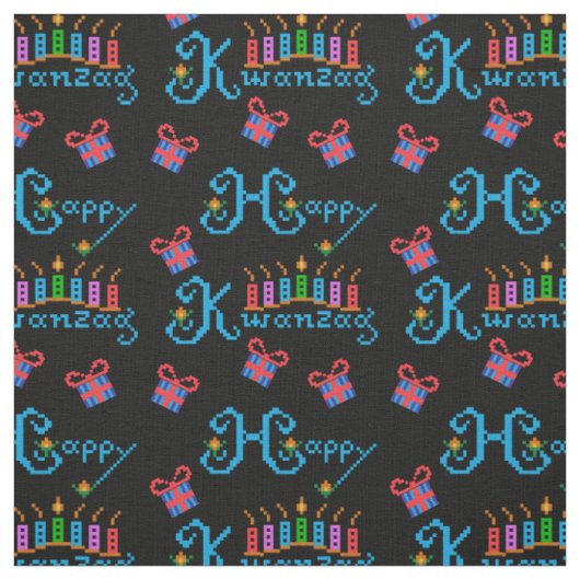 Happy Kwanzaa Pattern Stof (Swatch)