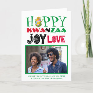 Happy Kwanzaa PHOTO Carte de voeux Fun moderne