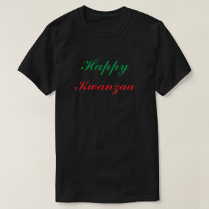 Happy Kwanzaa Red Green Black Custom T-shirt