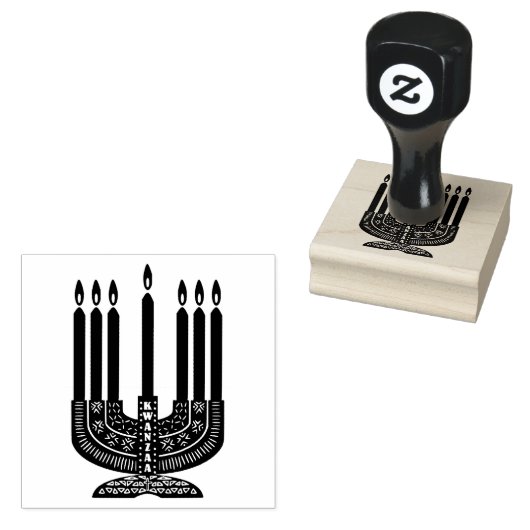 Happy Kwanzaa Rubberstempel (Gestempeld)