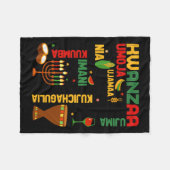 Happy Kwanzaa Seven Principles Mannen Boys Funny K Fleece Deken (Voorkant (Horizontaal))
