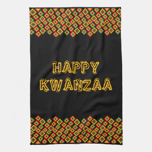Happy Kwanzaa Theedoek (Verticaal)