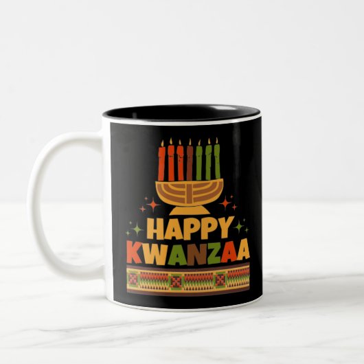 Happy Kwanzaa Tweekleurige Koffiemok (Links)