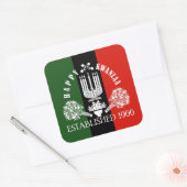 Happy Kwanzaa Vierkante Sticker (Envelop)