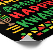 Happy Kwanzaa viert Mannen van de liefdesgemeensch Poster (Hoek)