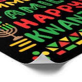 Happy Kwanzaa viert Mannen van de liefdesgemeensch Poster (Hoek)