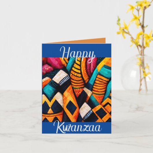 Happy Kwanzaa Wenskaart Kaart (Gele Bloem)