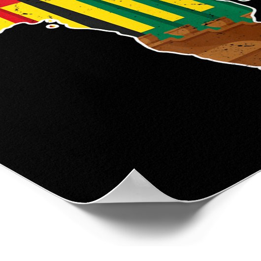 Happy Kwanzaa Zeven Principes Kinara Kaarsen Afri Poster (Hoek)