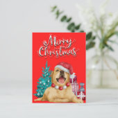Happy Lab Retriever Red Holiday Briefkaart (Staand voorkant)