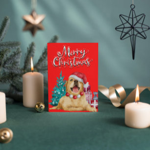 Happy Lab Retriever Red Holiday Briefkaart