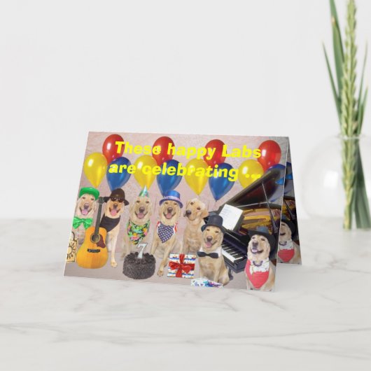 Happy Lab Verjaardag Kaart (Voorkant)