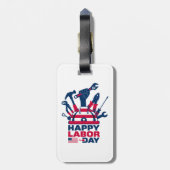 Happy Labor dag Weekend Bagagelabel (Achterkant verticaal)