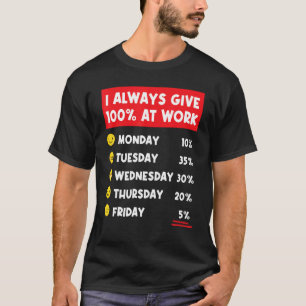 Happy Labor Day 100 procent op het werk Officer Mo T-shirt