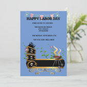 Happy Labor Day BBQ uitnodiging (bewerkbaar) (Staand voorkant)