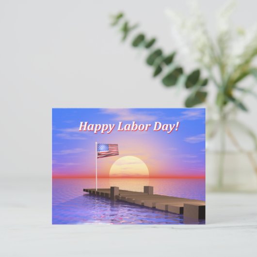 Happy Labor Day Dock Briefkaart (Staand voorkant)