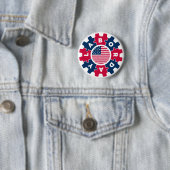 Happy Labor Day Fun Ronde Button 5,7 Cm (In situ)
