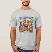 Happy Labor Day Kittens T-shirt (Devant)