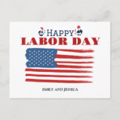 Happy Labor Day patriottische Amerikaanse vlag Briefkaart (Voorkant)