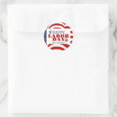 Happy Labor Day patriottische Amerikaanse vlag Ronde Sticker (Tas)