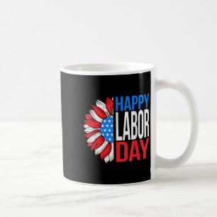 Happy Labor Day Patriottische Zonnebloem Arbeid Koffiemok