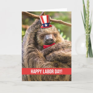 Happy Labor Day Schattigee patriottische slaapluia Feestdagen Kaart