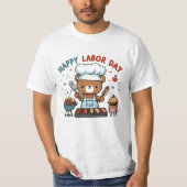 Happy Labor Day Teddy Bear T-shirt (Devant)