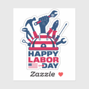 Happy Labor Day, Verenigde Staten Vakantie Sticker