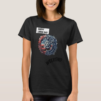 Happy Labor Day Weekend Bekijk de Amerikaanse vlag T-shirt