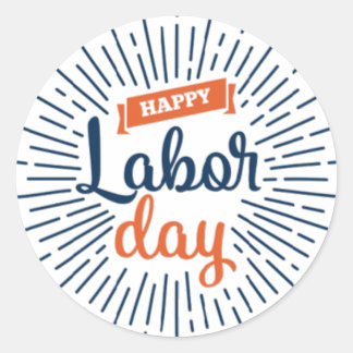 Happy Labor Day werkt Stickers & Labels