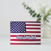 Happy Labour Day American Flag Briefkaart (Staand voorkant)