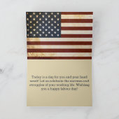 Happy Labour Day Amerikaanse vlag Kaart (Binnen)