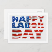 Happy Labour Day Briefkaart (Voorkant / Achterkant)