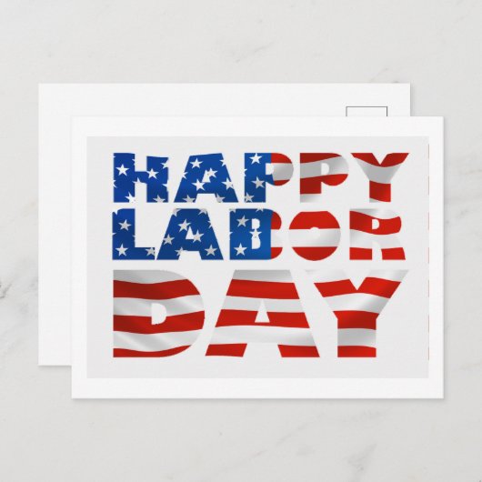 Happy Labour Day Briefkaart (Voorkant / Achterkant)