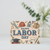 Happy Labour Day Briefkaart (Staand voorkant)