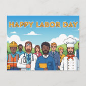 Happy Labour Day Briefkaart (Voorkant)