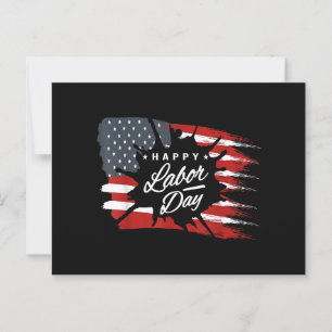 Happy Labour Day Gift American Flag Briefkaart